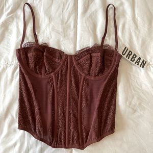 UO “Out From Under” Corset Top NWT